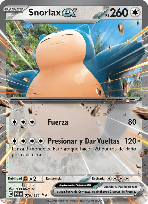 Snorlax ex · Evoluciones Prismáticas 076/131