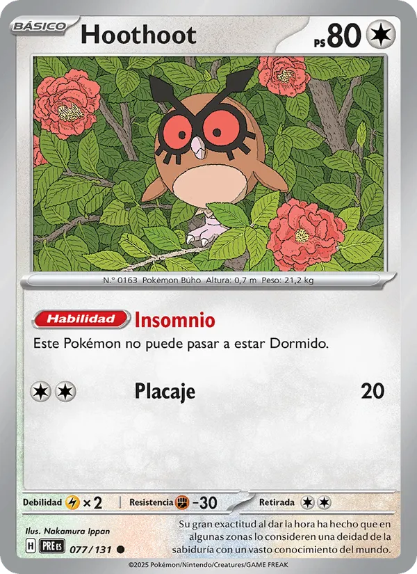 Hoothoot · Evoluciones Prismáticas 077/131