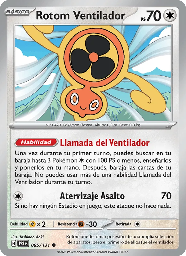 Rotom Ventilador · Evoluciones Prismáticas 085/131