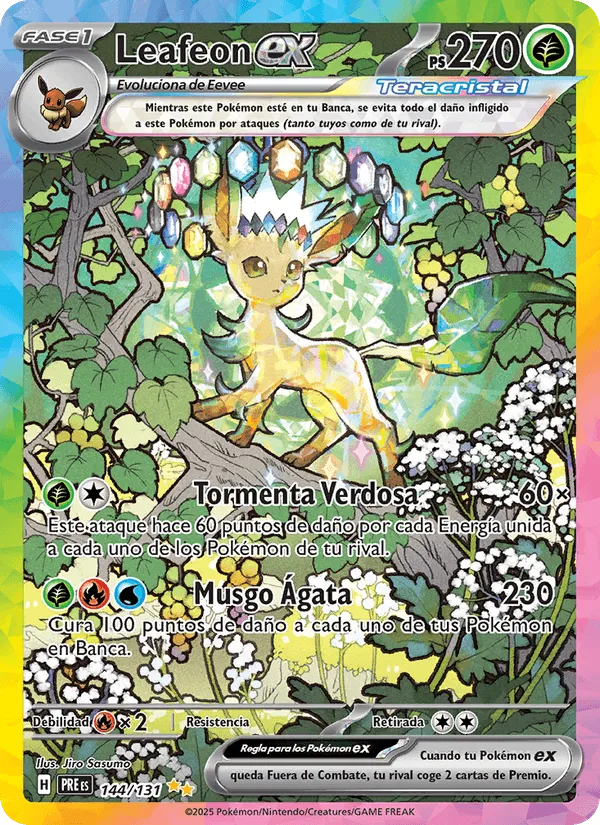 Leafeon ex · Evoluciones Prismáticas 144/131