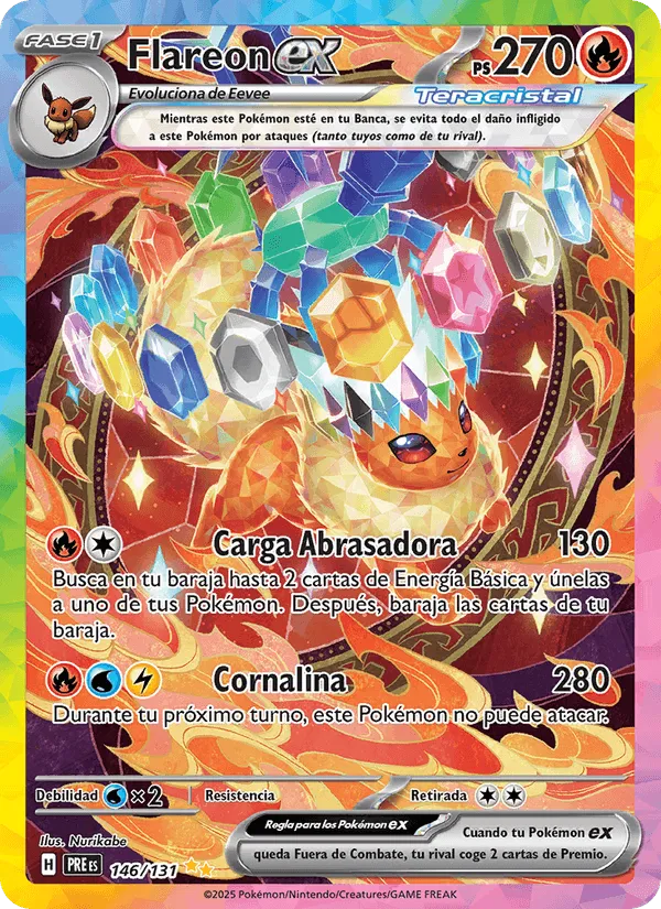 Flareon ex · Evoluciones Prismáticas 146/131