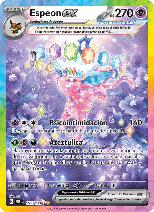 Espeon ex · Evoluciones Prismáticas 155/131