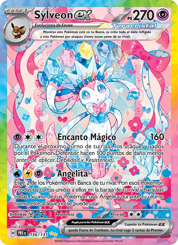 Sylveon ex · Evoluciones Prismáticas 156/131