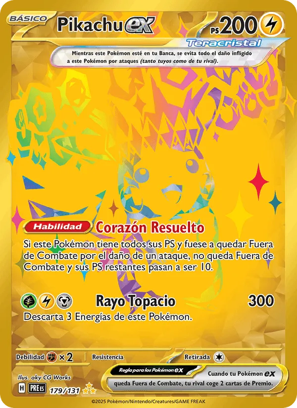 Pikachu ex · Evoluciones Prismáticas 179/131