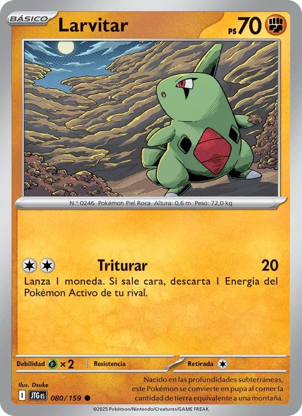 Larvitar · Juntos de Aventuras 080/159