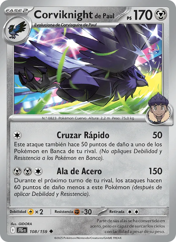Corviknight de Paul · Juntos de Aventuras 108/159
