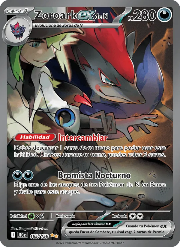 Zoroark ex de N · Juntos de Aventuras 185/159