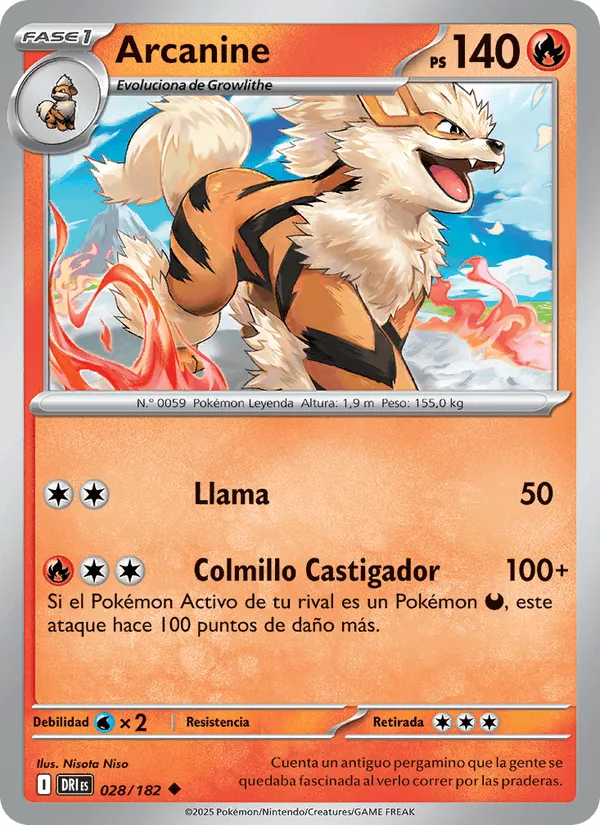 Arcanine · Rivales Predestinados 028/182