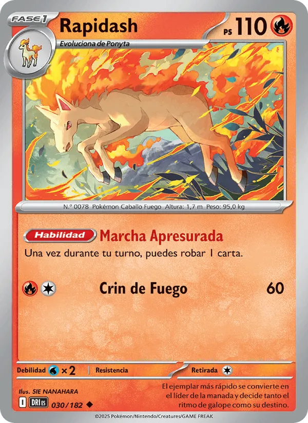 Rapidash · Rivales Predestinados 030/182