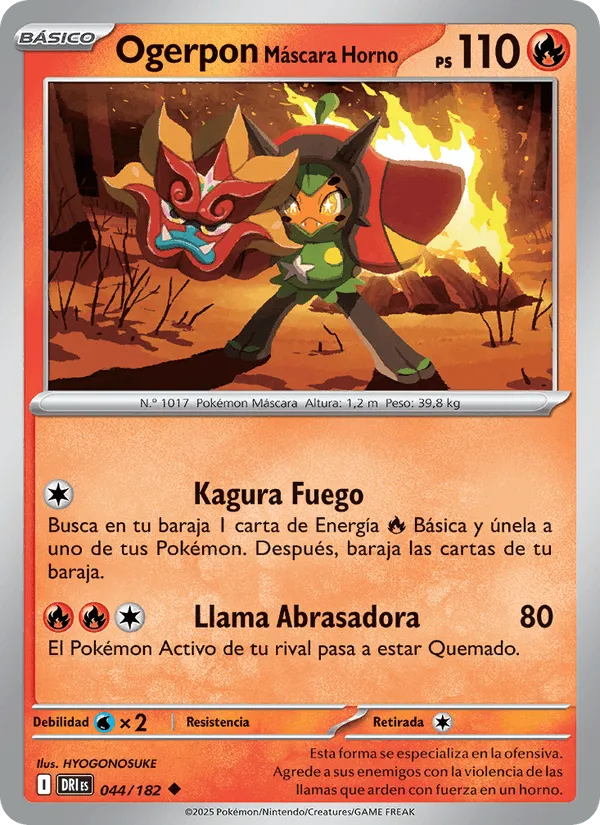 Ogerpon Máscara Horno · Rivales Predestinados 044/182