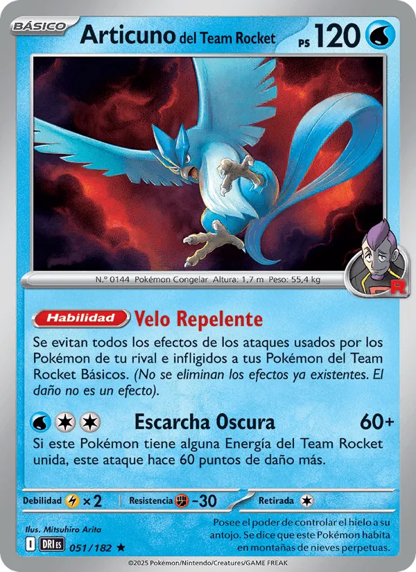 Articuno del Team Rocket · Rivales Predestinados 051/182