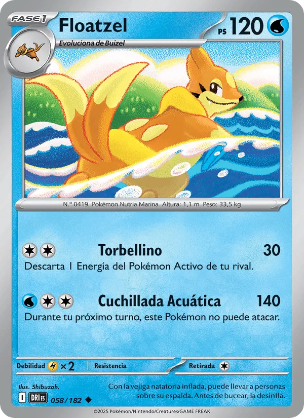Floatzel · Rivales Predestinados 058/182