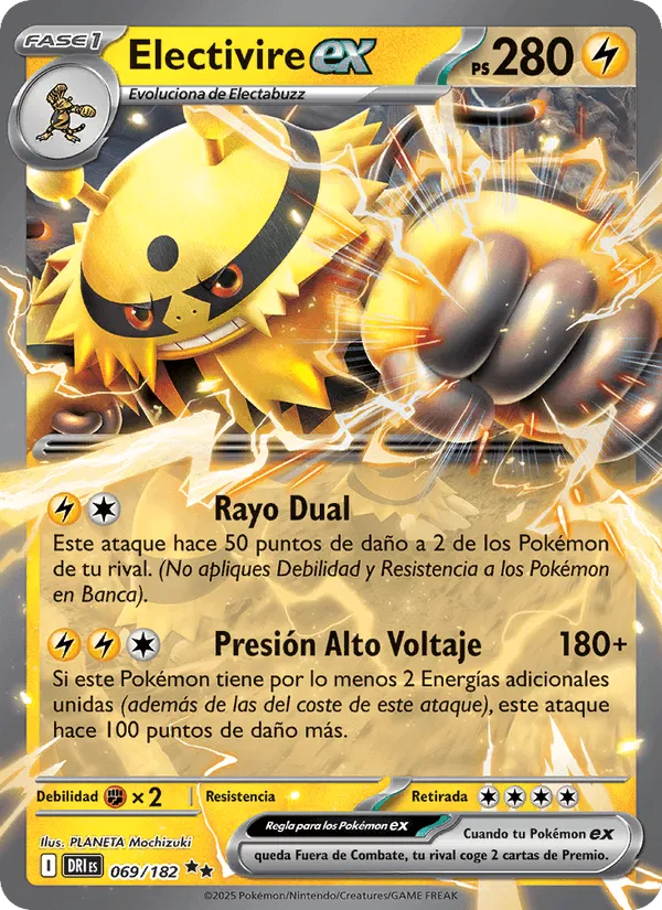 Electivire ex · Rivales Predestinados 069/182