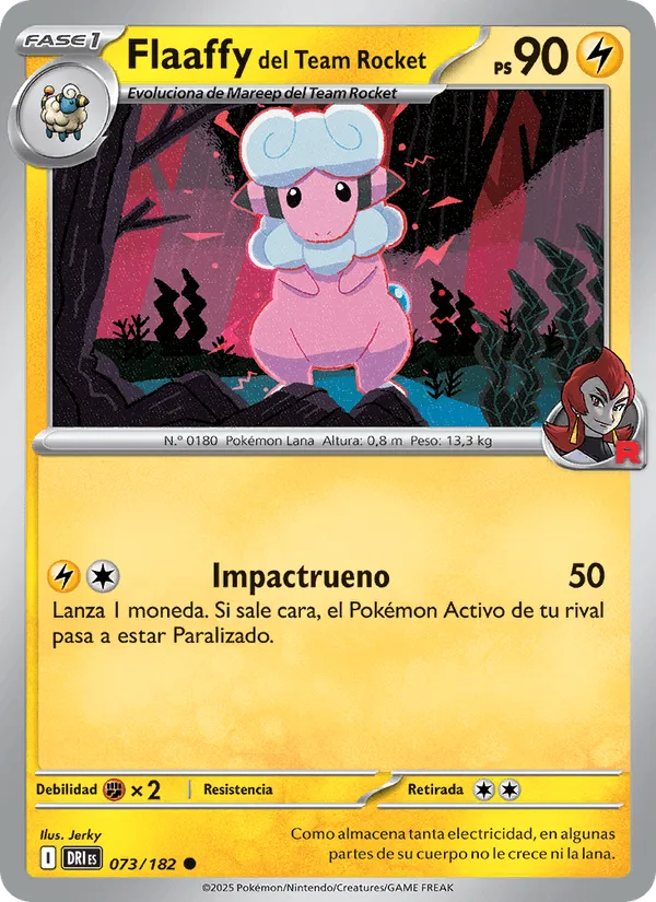 Flaaffy del Team Rocket · Rivales Predestinados 073/182