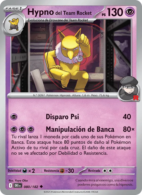 Hypno del Team Rocket · Rivales Predestinados 080/182