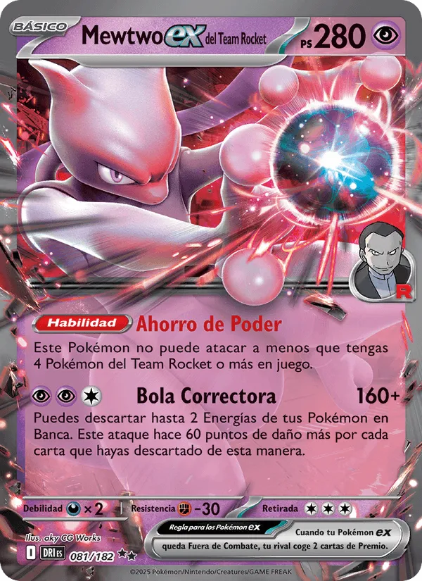 Mewtwo ex del Team Rocket · Rivales Predestinados 081/182