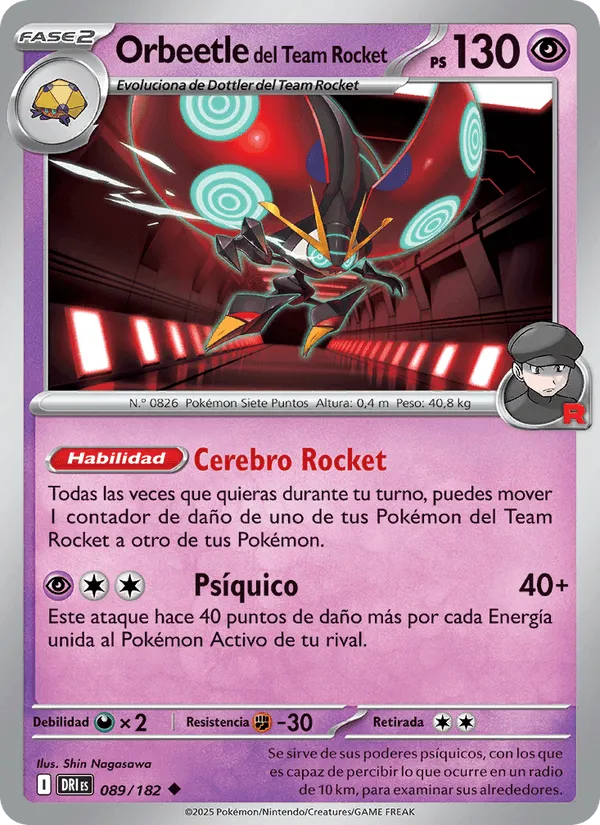 Orbeetle del Team Rocket · Rivales Predestinados 089/182