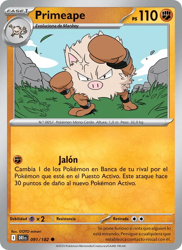Primeape · Rivales Predestinados 091/182