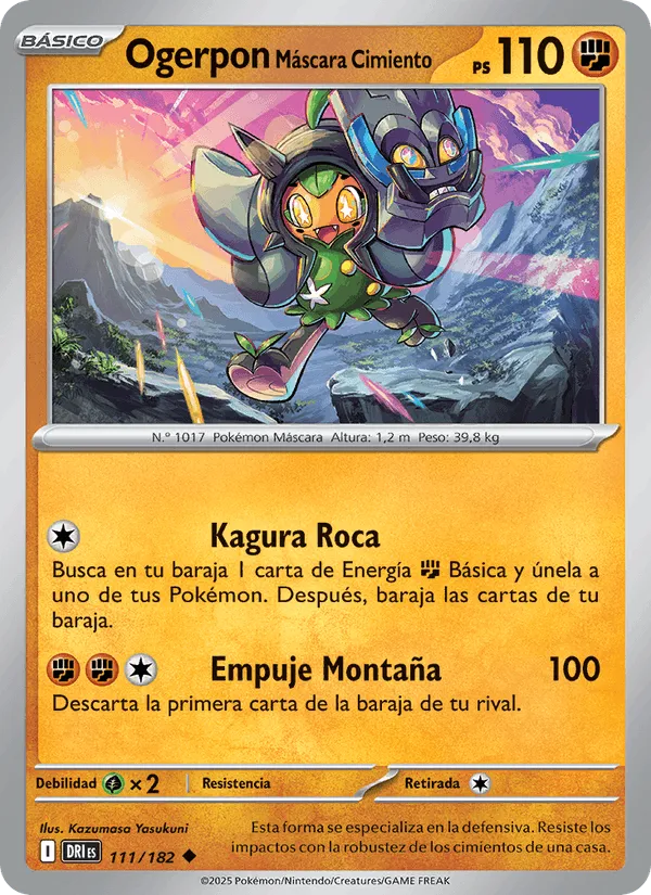 Ogerpon Máscara Cimiento · Rivales Predestinados 111/182