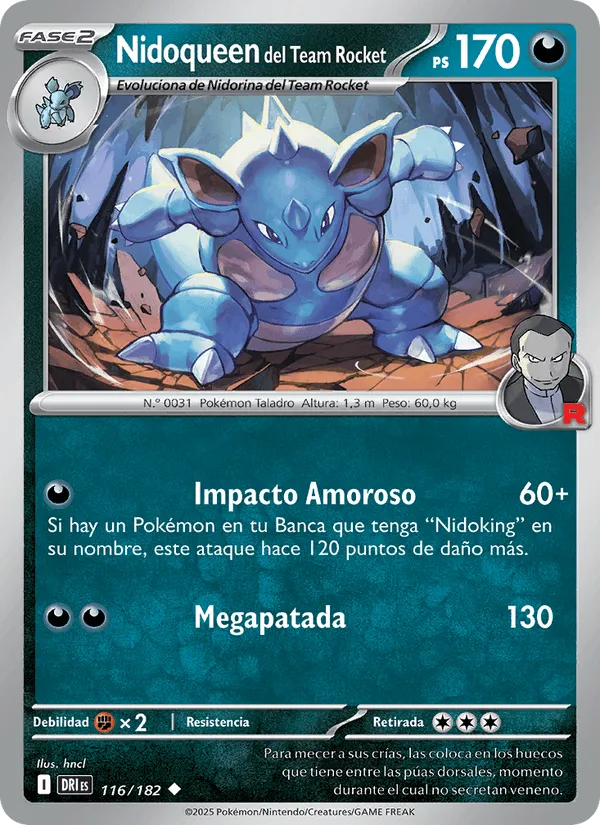 Nidoqueen del Team Rocket · Rivales Predestinados 116/182