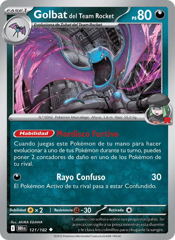 Golbat del Team Rocket · Rivales Predestinados 121/182