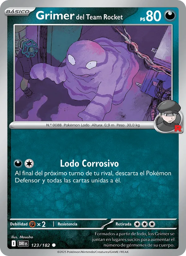 Grimer del Team Rocket · Rivales Predestinados 123/182
