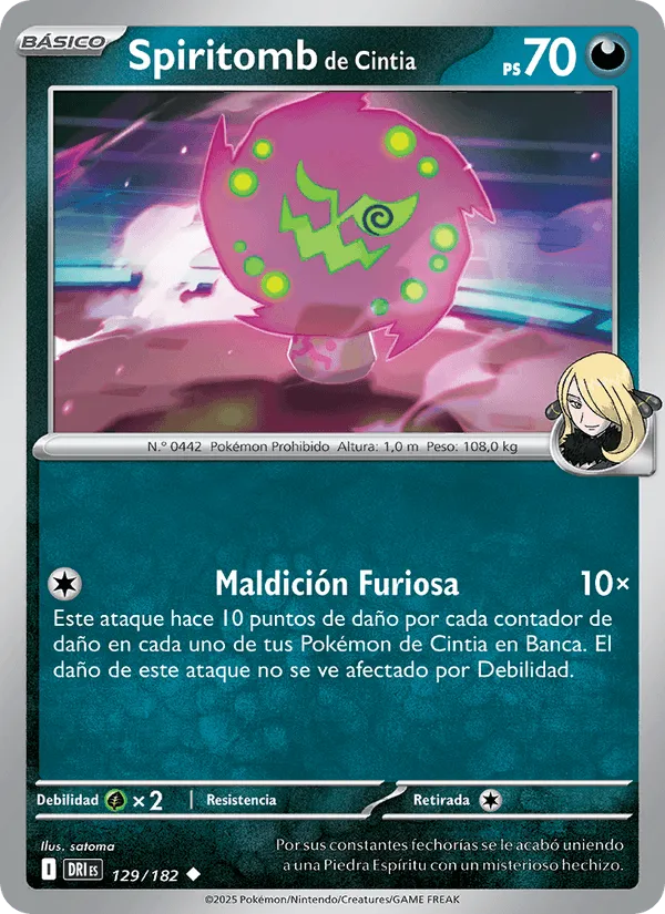 Spiritomb de Cintia · Rivales Predestinados 129/182