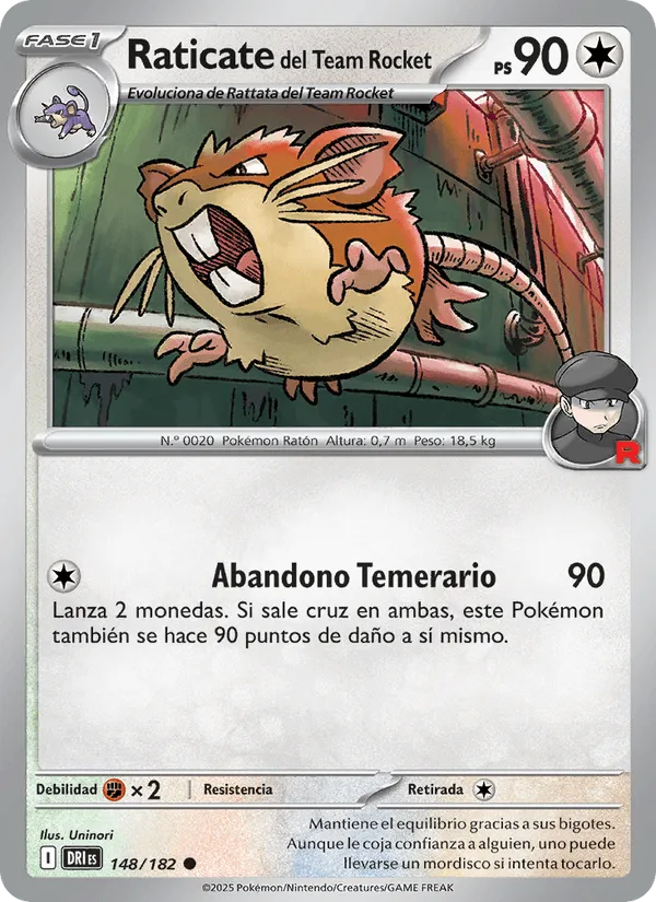 Raticate del Team Rocket · Rivales Predestinados 148/182