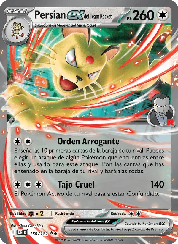 Persian ex del Team Rocket · Rivales Predestinados 150/182