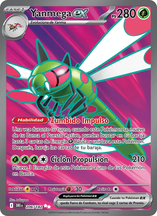 Yanmega ex · Rivales Predestinados 206/182