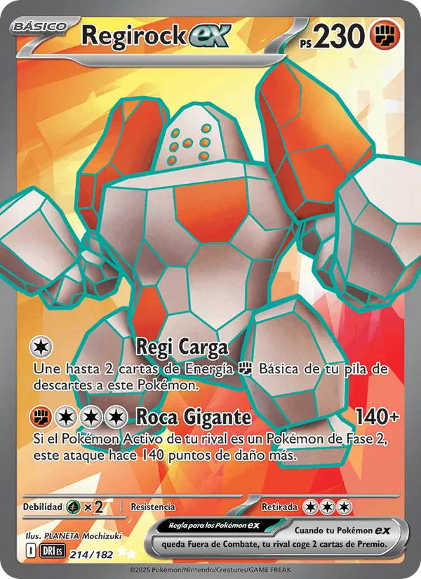 Regirock ex · Rivales Predestinados 214/182