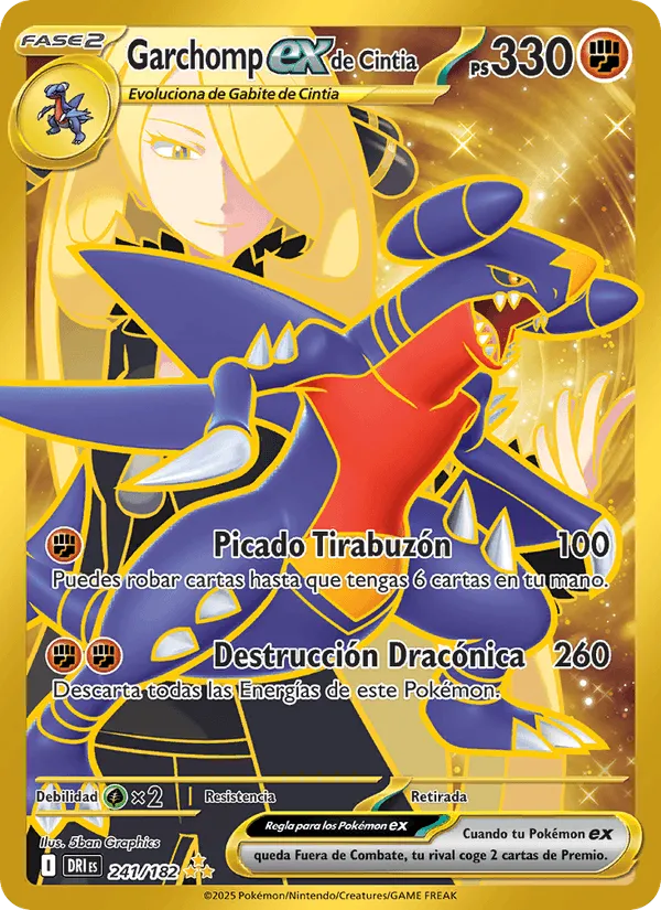 Garchomp ex de Cintia · Rivales Predestinados 241/182