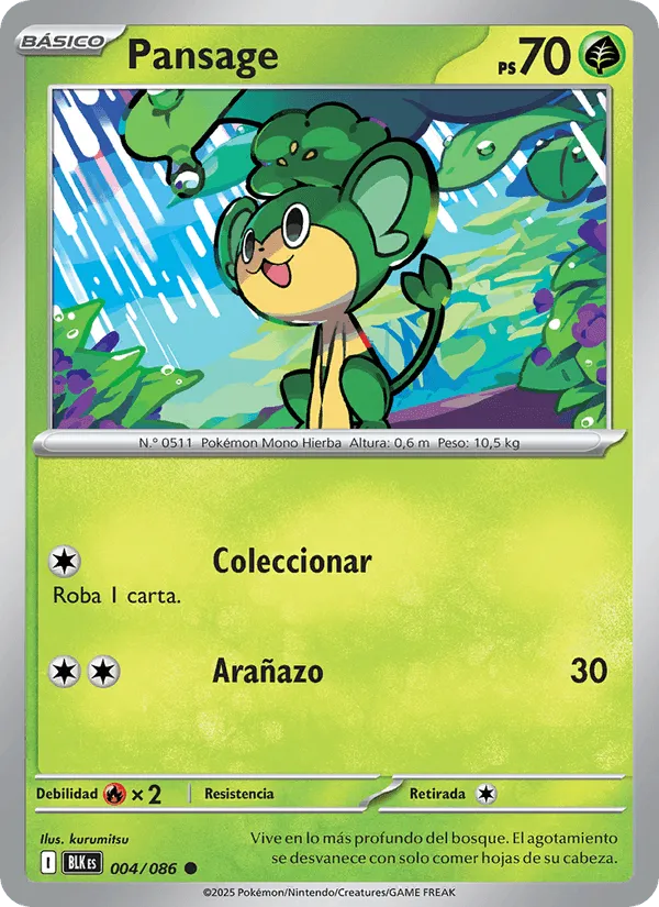Pansage · Fulgor Negro 004/86