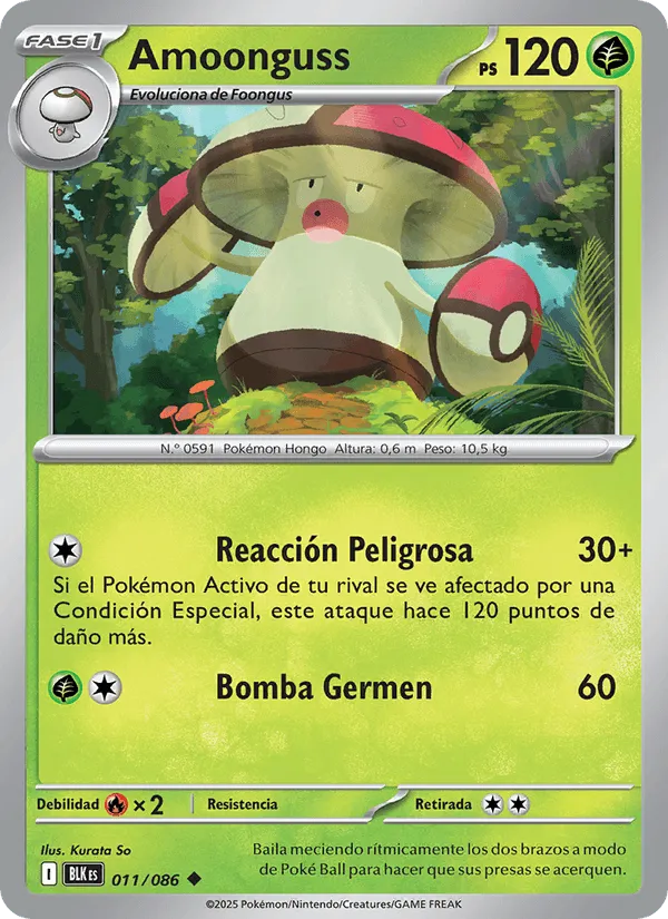 Amoonguss · Fulgor Negro 011/86
