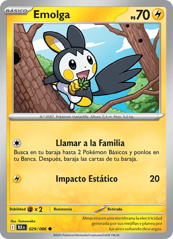 Emolga · Fulgor Negro 029/86