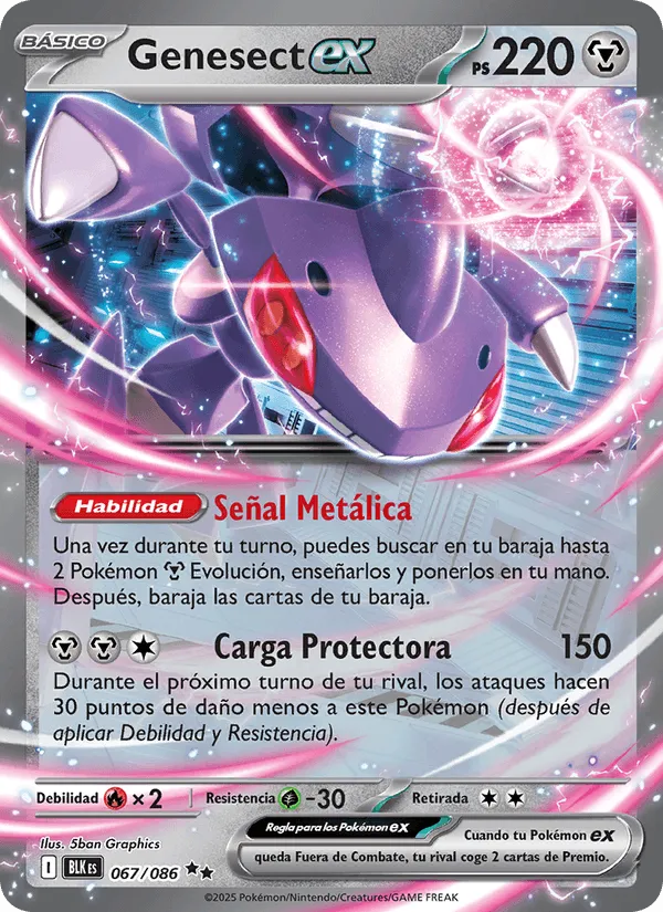 Genesect ex · Fulgor Negro 067/86