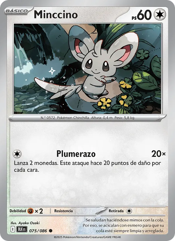 Minccino · Fulgor Negro 075/86