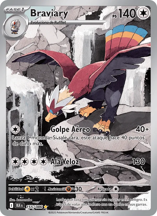 Braviary · Fulgor Negro 155/86