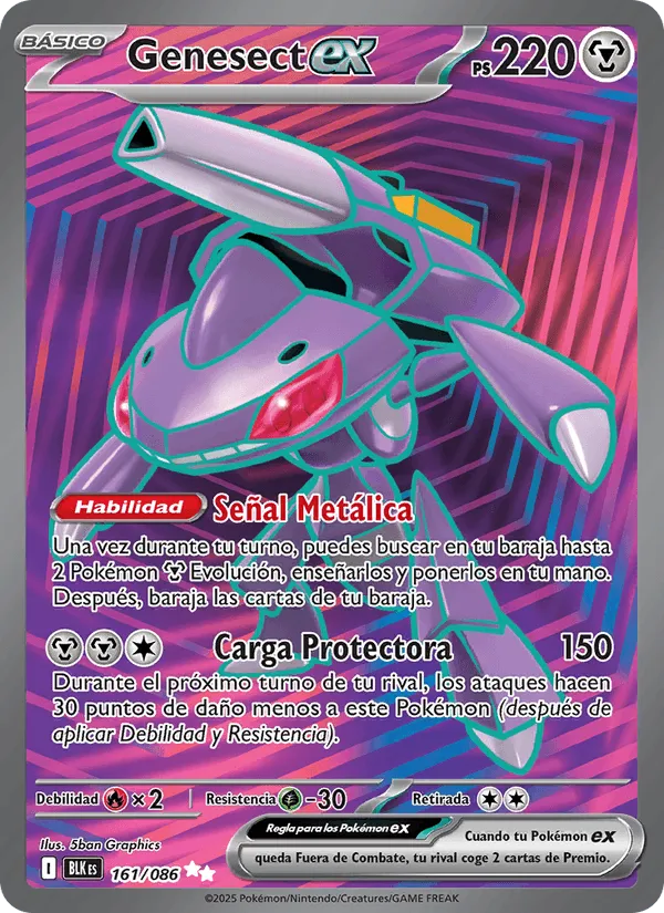 Genesect ex · Fulgor Negro 161/86