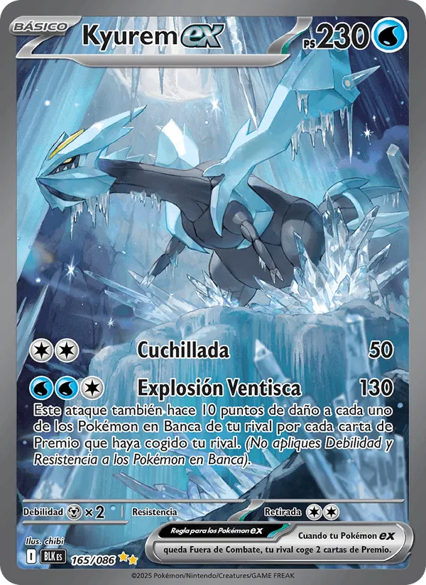 Kyurem ex · Fulgor Negro 165/86