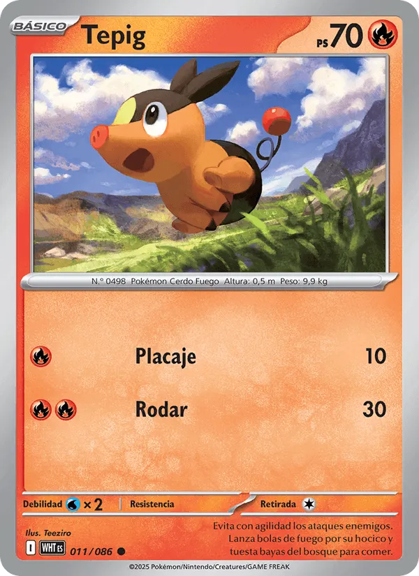 Tepig · Llama Blanca 011/86