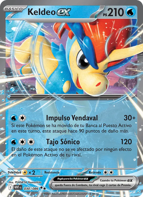 Keldeo ex · Llama Blanca 030/86