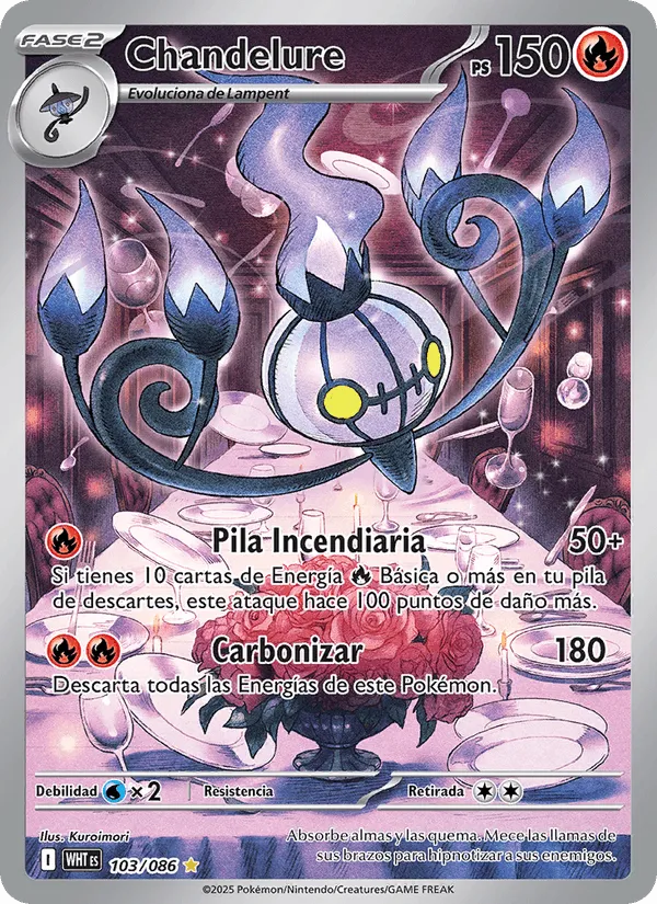 Chandelure · Llama Blanca 103/86