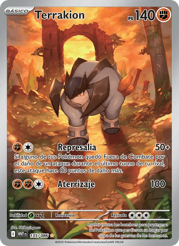 Terrakion · Llama Blanca 135/86