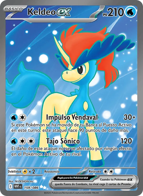 Keldeo ex · Llama Blanca 159/86