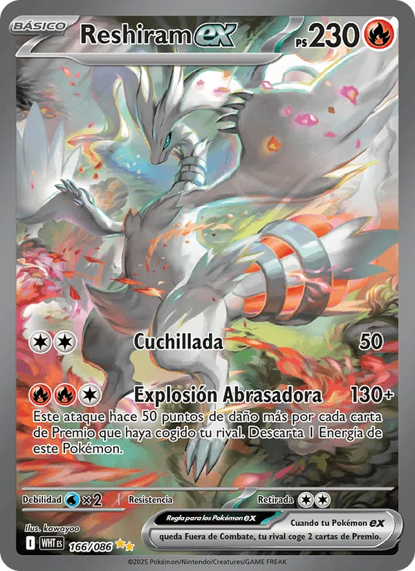 Reshiram ex · Llama Blanca 166/86