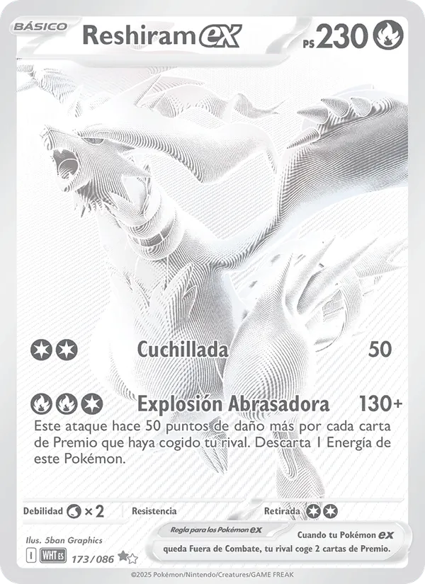 Reshiram ex · Llama Blanca 173/86