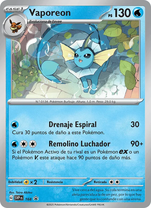 Vaporeon · SVP Black Star Promos 168/225