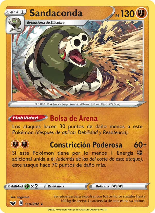 Sandaconda · Espada y Escudo 110/202