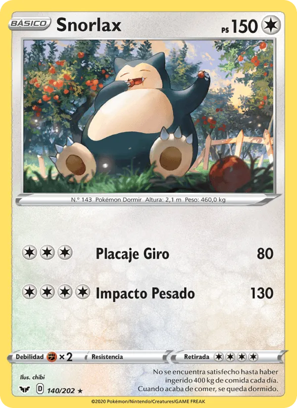 Snorlax · Espada y Escudo 140/202
